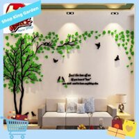 Tranh trang trí dán tường 3D Green Tree 3 x 1,5m thân thiện với môi trường - King's Garden
