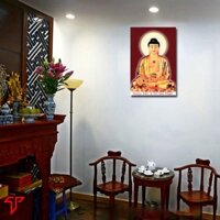 Tranh trang trí phòng thờ, tranh phật treo tường,Phật Adida, tranh phòng thờ