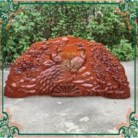 Tranh trang trí quạt treo tường trạm phu thê viễn mãn 120 rộng 60 dày 5cm