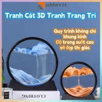 Tranh Trang Trí,Tranh Cát 3D,Chảy Chuyển Động 3D Trang Trí,đồng hồ cát để bàn decor tranh đính đá làm việc làm quà tặng cao cấp