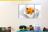 Tranh treo bàn ăn phòng ăn bát hoa quả đẹp ngon bắt mắt AmiA DU07