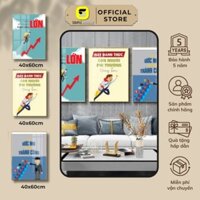 Tranh Treo Tráng Gương 5D Simple House  Động Lực Cuộc Sống (Bộ 3 )  Trang Trí Decor Phòng Khách Phòng Làm Việc