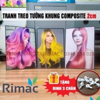 Tranh treo tường 3 bức cắt Tóc Nữ đẹp - Tranh treo salon tóc Nữ châu Á mới nhất  2