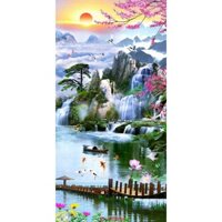 Tranh Treo Tường 3D phòng tiếp đón khách buồng ngủ ảnh dán tường tô điểm bàn học tập Tủ Lạnh Bức Ảnh Đẹp