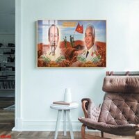 tranh treo tường Bác Hồ Bác giáp sẵn treo/ chất liệu tráng gương