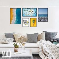 Tranh treo tường bộ 5 phong cảnh du lịch ADH191031