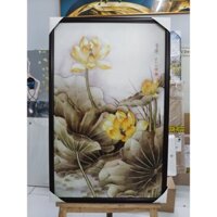 Tranh Treo Tường Canvas Khung Bản Hoa Sen 50 x 80 cm TTT-0675