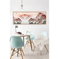 Tranh Treo Tường Canvas Sơn Thuỷ Hữu Tình  80 x 30 cm TTT-0243