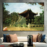 Tranh Treo Tường Chùa Một Cột 01 - Tranh Laminate Tráng Gương