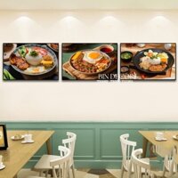 Tranh treo tường cơm tấm 6 trang trí decor quán kèm đinh treo