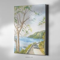 Tranh treo tường Cotton Canvas chất lượng cao | Góc phố Vũng Tàu xưa | Artwork độc quyền SVT03