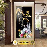 Tranh Treo Tường Decor Chữ Cha Mẹ Thư Pháp Tráng Gương CHÂN THIỆN MỸ, Quà Tặng Mẹ, Trang Trí Phòng TP-D1-059