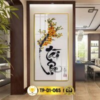 Tranh Treo Tường Decor Chữ Tài Lộc Thư Pháp Tráng Gương CHÂN THIỆN MỸ, Quà Tặng, Trang Trí Phòng TP-D1-065