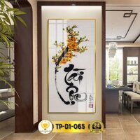 Tranh Treo Tường Decor Chữ Tài Lộc Thư Pháp Tráng Gương CHÂN THIỆN MỸ Quà Tặng Trang Trí Phòng TPD1065