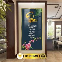 Tranh Treo Tường Decor Chữ Phúc Thư Pháp Tráng Gương CHÂN THIỆN MỸ, Quà Tặng, Trang Trí Phòng, Treo Cầu Thang TP-D1-089