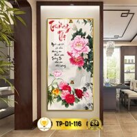 Tranh Treo Tường Decor Chữ Trường Thọ Thư Pháp Tráng Gương CHÂN THIỆN MỸ, Quà Tặng, Trang Trí Phòng TP-D1-116