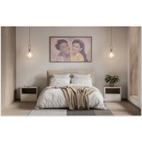 Tranh treo tường 🎨 Free Ship 🎨 Tranh vẽ số hóa bằng bút bi chân dung ca sĩ Trấn Thành & HariWon