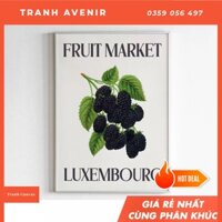 Tranh treo tường, Fruit Market, Luxembourg Poster, City Travel, Flower Market Poster, Maximalist Wall Art. (215)