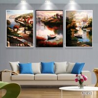 Tranh treo tường giả sơn dầu - Tranh phong cảnh đẹp