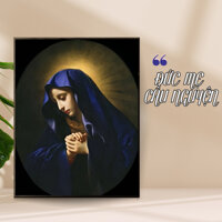 Tranh Treo Tường Gỗ Đức Mẹ Cầu Nguyện M2 - Tranh Đức Mẹ Maria