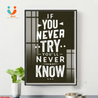 Tranh treo tường HAJI bo góc- Tranh tráng gương chủ đề " Thông điệp cuộc sống"