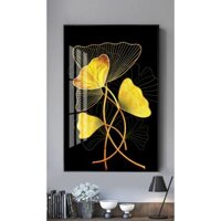Tranh treo tường hiện đại hình hoa rẻ quạt hất liệu bóng kính hoặc vải canvas ZTU_226217