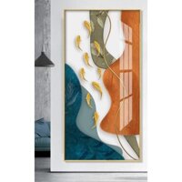 Tranh treo tường hiện đại phong thủy đàn cá tài lộc bóng kiếng hoặc vải canvas ooopic_23875100
