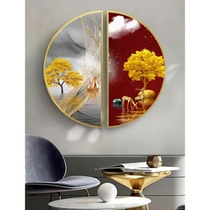 Tranh treo tường Hươu Vàng Tài Lộc