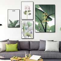 Tranh Treo Tường Lá Xanh Và Hoa