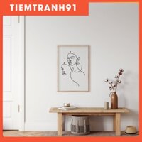 Tranh treo tường | Line art-Woman's Body Fine Line Print 99 , tranh canvas giá rẻ