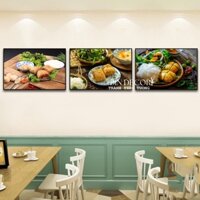 Tranh treo tường nem cua bể trang trí decor quán nhà hàng kèm đinh treo