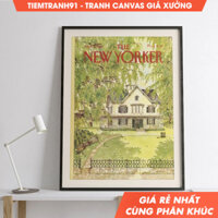 Tranh treo tường, New Yorker Magazine Cover Poster September 5, 1983 Jenni Oliver, Mid Century Wall Art.