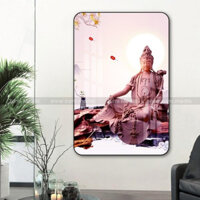 Tranh treo tường Phật Đại Thế Chí Bồ Tát, gỗ lụa 40x60
