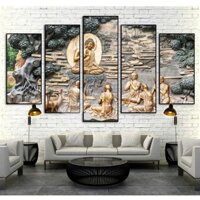 Tranh treo tường phật từ bi giảng đạo BINBIN TNT398 (Tặng 1 decal ngẫu nhiên)