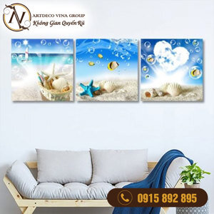 Tranh treo tường Phong Cảnh Bãi Biển Và Vỏ Sò