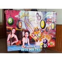 Tranh treo tường Phòng BILLIARDS Lop Xe va 2 Co Gai Goi Cam