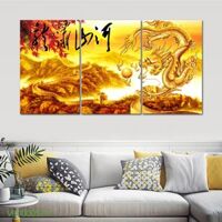 Tranh Treo Tường Rồng Nghệ Thuật 13 (3 tấm 40×60 cm)