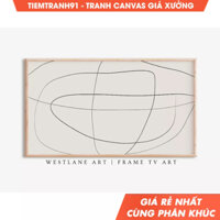 Tranh treo tường, Simple Line Art Samsung The Frame TV ART Neutral Modern Living Room Decor TV386. (354)