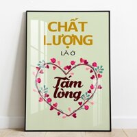 Tranh Treo Tường Slogan Động Lực - Tranh Treo Văn Phòng, Phòng Làm Việc Laminate Tráng Gương