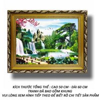 Tranh Treo Tường - Sơn Thủy Hữu Tình 80 - Tranh Minh Hiền (KHUNG GỖ - 50 x 60 cm)