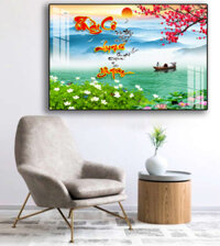 Tranh Treo Tường Thư Pháp Ơn Thầy, TRANH THƯ PHÁP NHỚ ƠN THẦY CÔ. - 40x60cm