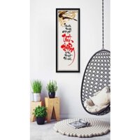 Tranh treo tường thư pháp Tình thương GLTR0449 KT 30 x 80 cm tặng đinh 3 chân treo tranh