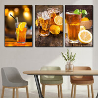 Tranh Treo Tường Trà Chanh 05 (3 Tấm 37x25x3 cm)