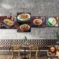 Tranh treo tường tráng gương vịt quay bắc kinh 3 trang trí quán ăn (kèm đinh treo)