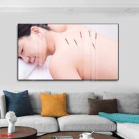 Tranh Treo Tường Tráng Gương Chủ Đề Châm Cứu Trang Trí Spa, Phòng Khám Hiện Đại 3 OHA Decor