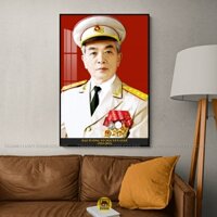 Tranh Treo Tường Tráng Gương Bác Hồ Bác Giáp Bác Trọng In UV 8K Cao Cấp