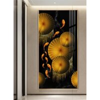 Tranh treo tường tráng gương bóng kiếng đàn cá tài lộc hiện đại sang trọng 202003231259153592625 - a