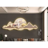 TRANH TREO TƯỜNG TRÁNG GƯƠNG ĐÈN LED NGỰA PHI ( KÈM ĐINH CHUYÊN DỤNG)