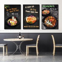 TRanh treo tường trang trí quán mì cay hàn quốc tặng kèm đinh chuyên dụng