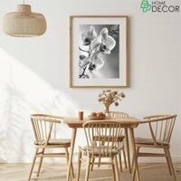 Tranh treo tường trang trí phòng ngủ, phòng khách, bếp - Tranh hoa đen trắng - Tranh Decor